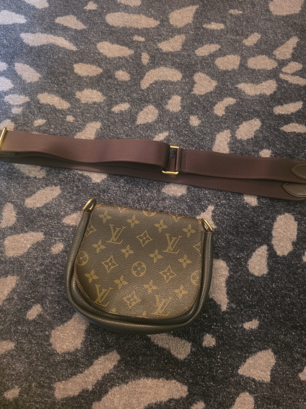 Vintage Boho Louis Vuitton Brown Monogram Crossbody Bag